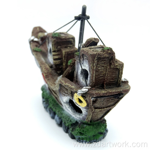 Customized stone pirate ship